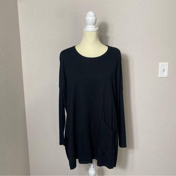 Altar'd State Black Knit Scoop Neck Sweater/Tunic Women's Size M/L - Picture 13 of 15